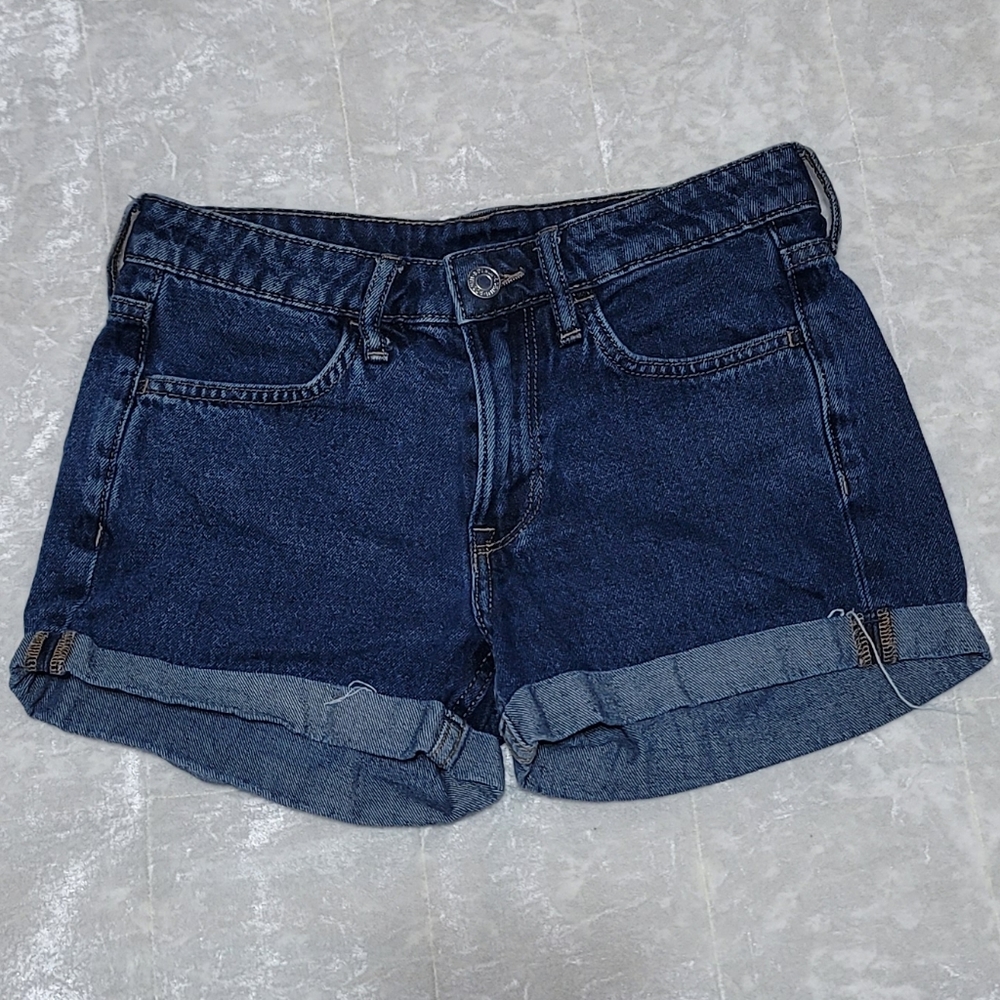 & Denim Cuffed Mid-Rise Shorts